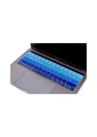 Resim Apple Uyumlu MacBook Pro Klavye Koruyucu Touchbarlı Us To Tr Ombre A1706 A1989 A2159 A1707 A1990 Lacivert Mavi 