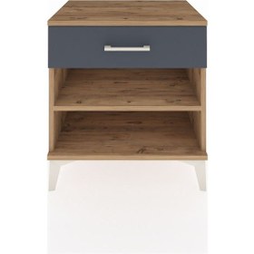 Resim Hyperion Komodin Tek Raflı Tek Çekmeceli 60x44x64 Çam-antrasit Atlas Çam 