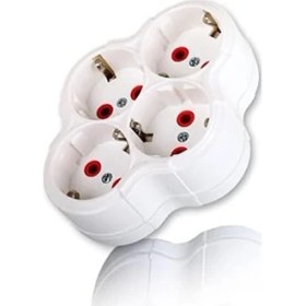 Resim Fetih 101-04 4 Lü Topraklı Fiş-Priz ( Model) 1410 