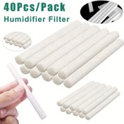 Resim 40 adet Pamuklu Temizleyici Çubuğu, 8mm Pamuklu Hava Nemlendirici Çubuğu, 80mm/90mm/100mm Nemlendirici Filtre Değiştirme Pamuğu, USB Nemlendirici Aroma Difüzörü için 