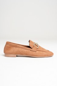 Resim Artgoo kadın taba süet günlük rahat yumuşak loafer babet ayakkabı 