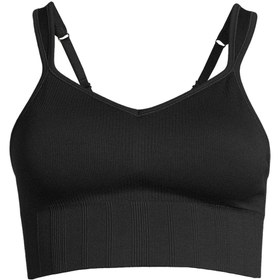 Resim Casall Siyah Sporcu Sütyeni 23180-901 Seamless Rib Padded Sport 