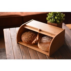 Resim Vitalis - Ekmek Saklama Kabı Büyük Ahşap 