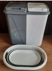 Resim Ahir Ticaret Kirli Çamaşır Sepeti Ve Katlanır Çamaşır Sepeti 2'Li Gri 