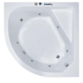 Resim Renkli Oturmalı Küvet | Jakuzi | Menderes | Sanacryl - 140x140 / Beyaz / 1 Kişilik 