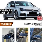 Resim Volkswagen Golf 6 (2008-2012) Batman Yarasa Ayna Kapağı (Parlak Siyah) 
