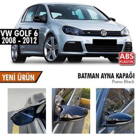 Resim Volkswagen Golf 6 (2008-2012) Batman Yarasa Ayna Kapağı (Parlak Siyah) 