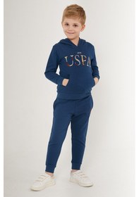 Resim U.s. Polo Assn Flat Mavi Erkek Çocuk Eşofman Takımı 