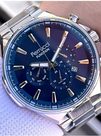 Resim Ferrucci 2 Yıl Garantili Çelik Kordon İç Kadran Özellikleri Aktif 3 Atm Erkek Kol Saati Ef.12654.01 Gümüş 