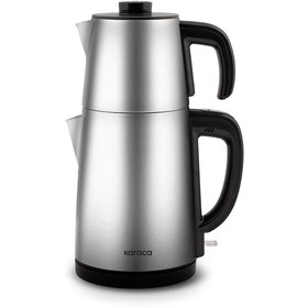 Resim Karaca Gastro Dem 2 in 1 Inox Çay Makinesi ve Su Isıtıcı Chrome 