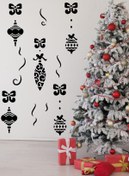 Resim Genel Markalar Yılbaşı Happy New Year ÖZEL sticker Çıkartma Süsü ÖZEL Yıl Süsü Parti Cam Süsü Noel Ağacı Kar Tanesi 