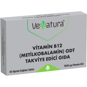 Resim VENATURA B12 Metilkobalamin ODT Takviye Edici Gıda 30 Tablet 