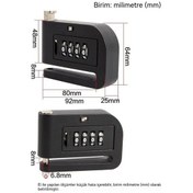 Resim Jokmae Şifre Disk Fren Kilidi Hırsızlığa Karşı Kilit Disk Fren Kilidi Bisiklet Fren Disk Kilidi Siyah 