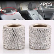 Resim Sones 4 Pcs Araba Kristal Kafa Yastık Modifiye Dekorasyon Beyaz 