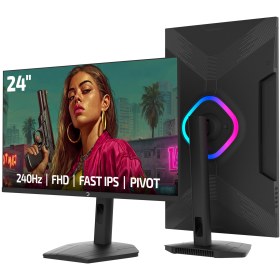 Resim Gamepower Lunis L25 24'' 240Hz 0.5Ms Fast IPS FHD RGB Pivot Gaming Monitör 