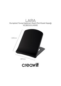 Resim Creavit Lara Duroplast Yavaş Kapanan Klozet Kapağı Mat Siyah KC1603.01.1400E 