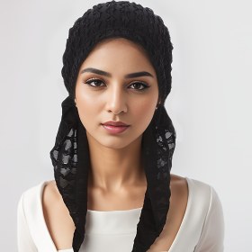 Resim Orta Doğu Kadın Modası Düz Renkli Türban Başlık - Polyester Örme Esnek Şapka, Kemer Şekilli Tasarım, Saçı Gizleyen, Tüm Mevsimler İçin Nefes Alabilen Başörtüsü 