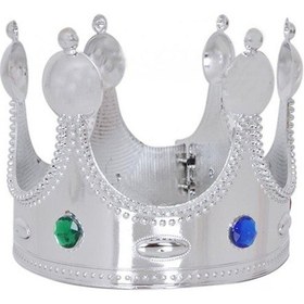 Resim Parti Aksesuar Plastik Kral Tacı Gümüş Renk Yetişkin 55 Cm 001 