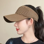 Resim Kadınlar İçin Hafif Gri Vizör Şapka - Nefes Alabilir Mesh, Esnek Polyester Dokulu Kavisli Kenarlı Koşu ve Açık Hava Aktiviteleri için Elde Yıkanabilir Güneş Şapkası, Şık Baş Aksesuarı, Tahrişe Karşı Koruyucu 