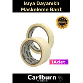 Resim Carlburn Isıya Dayanıklı Krep Kağıt Kolay Sökülebilen Kağıt 25MT Maskeleme Boya Badana Bandı - 1 Adet 