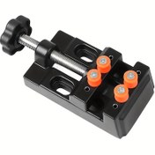 Resim Allsome Kompakt Alüminyum Mini Banka Kelepçesi - Takı, Saatler & Küçük Parçalar için Çok Yönlü DIY Aracı - Ayarlanabilir Tutuşlu (0-54mm) Matkap Presi Masa Mengenesi & Aksesuar Seti 