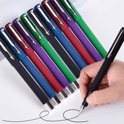 Resim 6'lı Ergonomik Rollerball Kalem Seti, 0.7mm Kalın Uç, Dayanıklı Plastik, Tıklama Kapak, Çeşitli Renkler, Yazma, İmza ve Ofis Kırtasiye için İdeal 