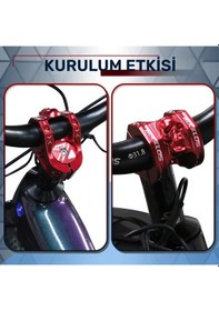 Resim Motion003 Bucklos 35mm Cnc Aluminyum Alasimli Bisiklet Govdesi Kırmızı Hafif Dayanikli Mtb Yol Bmx Kırmızı 
