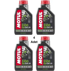 Resim Motul 5100 10W-30 4T Motosiklet Yağı 4 x 1 L 