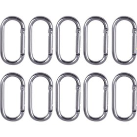 Resim Suntek Magideal 10x Kilitli Karabina Klipsi Yaylı Kanca Küçük Gümüş 