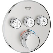 Resim Grohe Grohesmartcontrol 3 Valfli Akış Kontrollü, Ankastre Termostatik Duş Bataryası Paslanmaz Çelik - 29121DC0 