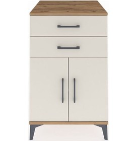 Resim Kronos Komodin Tek Raflı 2 Çekmeceli 2 Kapaklı 60x59x96 Çam-aytaşı Atlas Çam 