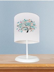 Resim Mekta Home Bebek Ve Çocuk Odası Kelebekli Ağaç Desenli Abajur 