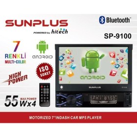 Resim Sunplus Sp-9100 Oto Teyp Indash 7" 4x55w 7 Renkli Androıd 