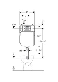 Resim Geberıt Sıgma Alaturka Gomme Rezervuar 8 Cm Govde 109.175.00.1 Beyaz 