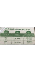 Resim Eryıldız Yapışkanlı Keçe ( Kahve - Siyah ) 