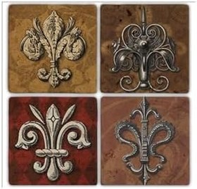 Resim Oscar Stone Decor Doğaltaş Bardak Altlığı- 4 Lü Set (10 Cm X10 Cm) Ba178 