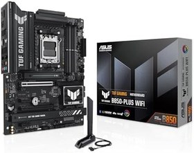 Resim ASUS TUF GAMING B850-PLUS WIFI AMD B850 AM5 DDR5 8000 DP HDMI 3x M2 USB3.2 Gen 2x2 WiFi 7 + BT AURA RGB 2.5Gbit LAN ATX 14+2+1 Güç Aşamaları, 1xGen5 M.2, Ready for Advanced AI PC 
