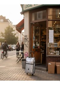 Resim Günlük Alışverişler İçin Konforlu Tekerlekli Pazar Arabası 