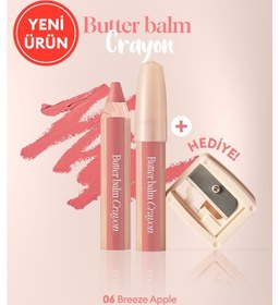 Resim Clio Kremsi Renkli Dudak Balmı + Kalemtıraş Clio Butter Balm Crayon 006 Breeze Apple 006 