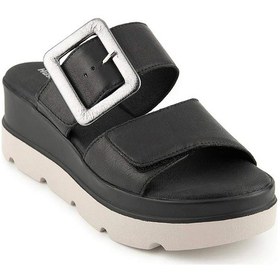 Resim Hush Puppies Effeza 625205 Hakiki Deri Kadın Terlik Siyah Siyah 