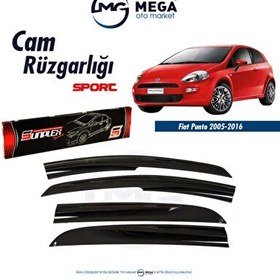 Resim Mega Oto Market Fiat Punto 2005-2016 Uyumlu Cam Rüzgarlık Mugen Tip 