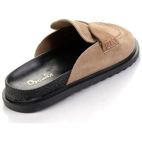 Resim Vizon Hakiki Deri Kadın Terlik K04606021702 Vizon 