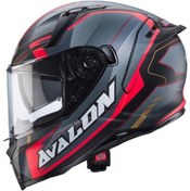 Resim Caberg Avalon X Optic Mat Kırmızı Motorcu Kaskı Güneş Vizörlü 