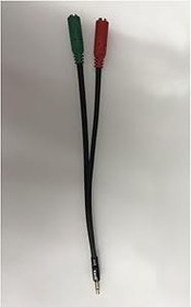 Resim QPORT Q-A15 MİKROFON+KULAKLIK=>3,5mm RCA ERKEK 0,15mm ÇEVİRİCİ 