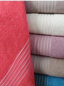 Resim 90x150 Cm Büyük Boy Banyo Havlusu 6 Lı Renkli 