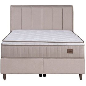 Resim Premium Gold Therapy Bej Üçlü Set Baza Başlık Yatak 160 x 200 