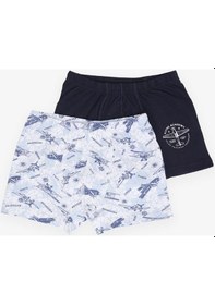 Resim Katamino Breeze Erkek Çocuk Boxer 2 Li Gökyüzü Temalı Uçak Desenli 1-12 Yaş, Karışık Renk-karışık Renk Çok Renkli 