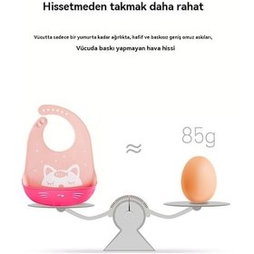 Resim Fastbuy Yeşil Süt İvesi Çiçek Desenli Silikon Önlük 