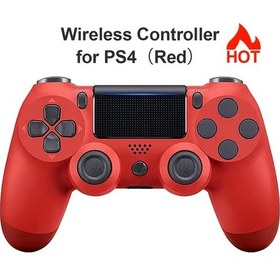 Resim Kırmızı-ps4 Denetleyici Joystick Gamepad Sony Playstation 4 İçin Ps4 Pro Slim Bluetooth Kablosuz Joypad Pc Controle Dokunmatik Panel 6 Eksen 