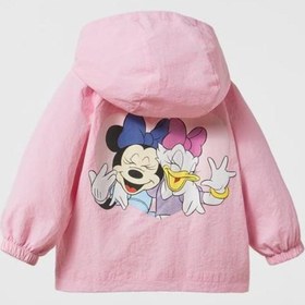 Resim Kids Minybaby Mickey Desenli Pembe Yağmurluk 